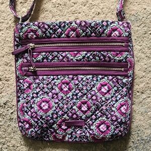 Vera Bradley Purple Quilted Floral Crossbody Bag